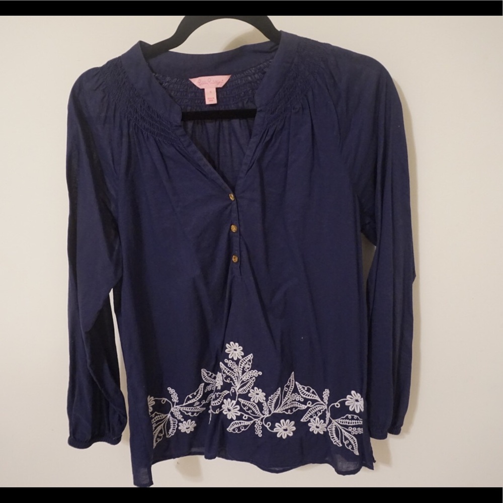 Lilly Pulitzer Cotton Embroidered Else Top